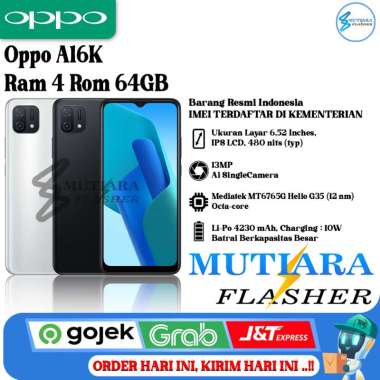 Oppo A16K Ram 4 Rom 64GB hitam