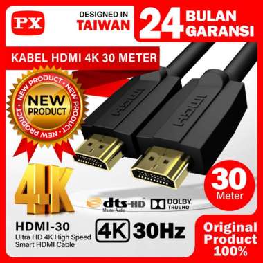 Kabel HDMI to HDMI Laptop TV Monitor Proyektor 30 Meter PX HDMI-30
