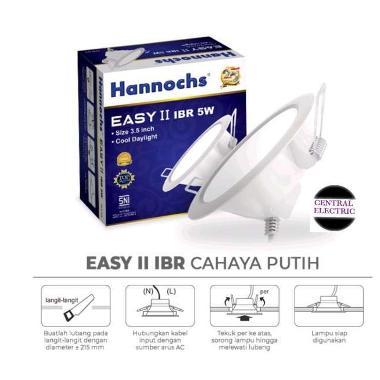 Downlight led/downlight hannochs/downlight putih/downlight warm white/downlight garansi 5watt putih