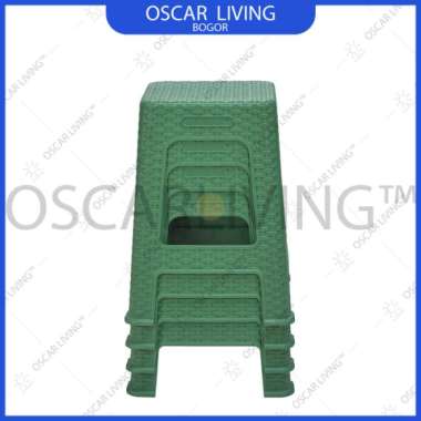 Kursi Baso Rotan Sinbak / Kursi Santai Plastik -Hijau