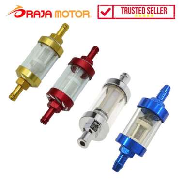 RajaMotor Filter Bensin Transparan Kaca - Aksesoris Motor - Variasi Sepeda Motor Silver