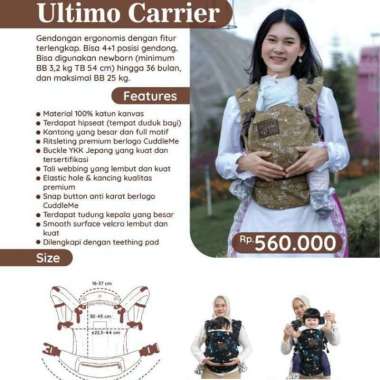 CuddleMe Ultimo Carrier Gendongan Bayi Hadap Depan Ssc Hipseat Cuddleme mountain light grey