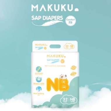 Makuku SAP diapers NewBorn NB 30 (perekat)