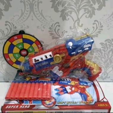 mainan tembakan nerf (oem) avengers / mainan pistol nerf avenger / tembakan captain america iron man