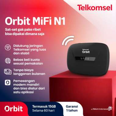 Telkomsel Orbit Mifi N1 Portable Modem Wifi 4G High Speed Bonus Data