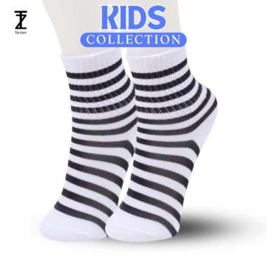Terzien - Kaos Kaki Anak Motif Strips Atas Mata Kaki Cowok Cewek - F16