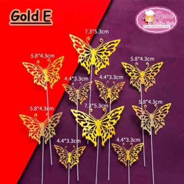 Topper Kupu-kupu Gold Model E