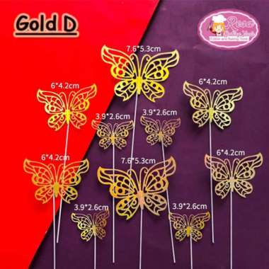 Topper Kupu-kupu Gold Model D
