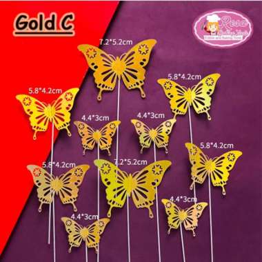 Topper Kupu-kupu Gold Model C