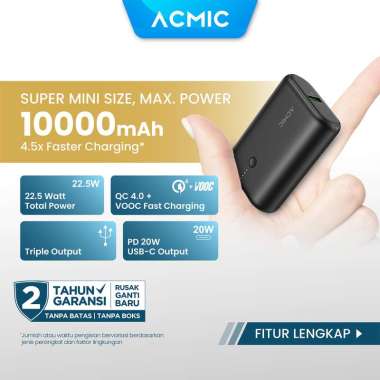 ACMIC MINIMAX 10000mAh Powerbank Mini 22.5W Fast Charging Type C Blue PB Only