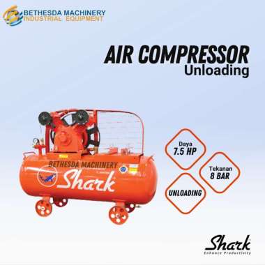 Kompresor udara Unloading 7.5 HP / Kompresor Angin 7.5 HP Shark Kosongan