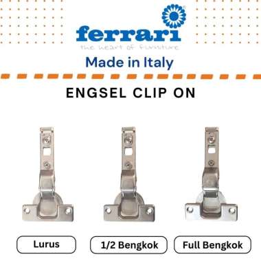 Engsel sendok Ferrari Clip On Steel full bengkok
