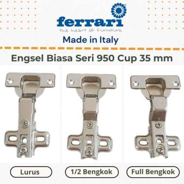 Engsel sendok lemari tanpa gagang Ferrari Working Opening full bengkok clip-on