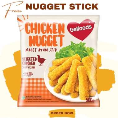 Promo Harga Belfoods Nugget Chicken Nugget Stick 500 gr - Blibli