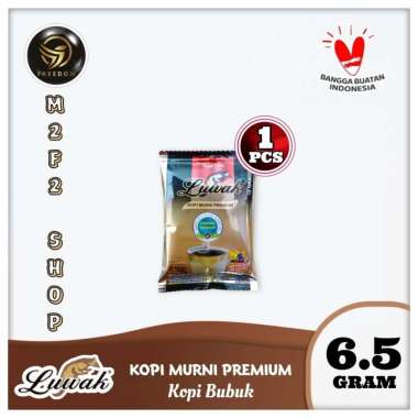 Luwak Kopi Bubuk Hitam Murni Premium | GT Sachet - 6,5 gr (Kemasan Satuan)
