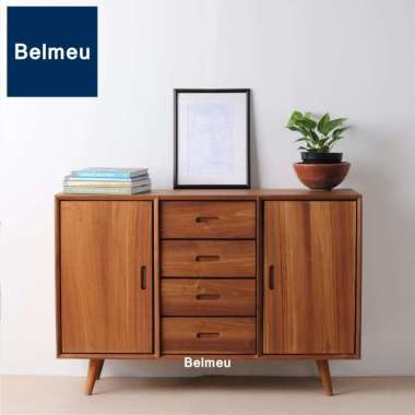 FULL KAYU JATI - Kirana Furniture Meja Makan / Meja Kerja - Calvin Credenza Saul