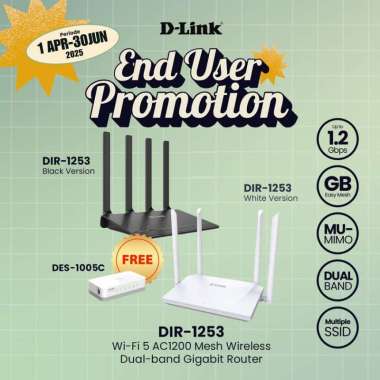 D-LINK DIR-1253 AC1200 MU-MIMO WI-FI GIGABIT ROUTER