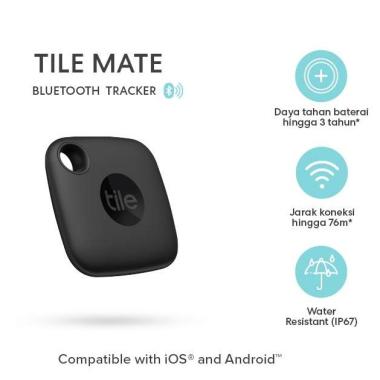 Tile Mate - Bluetooth Tracker / Pelacak Pintar HITAM