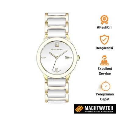 Jam Tangan Pria Giordano Metropolitan GD-1152-55 Men Silver Dial Dual Tone Stainless Steel Strap [No