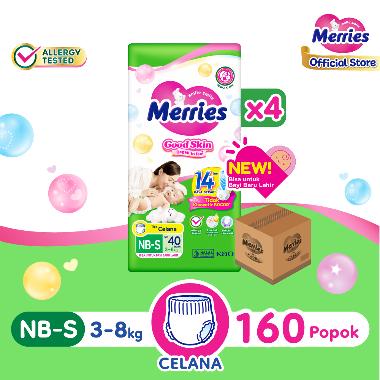 Merries Pants Good Skin NBS 40 Popok Bayi [Carton Isi 4 Pack]
