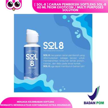 [ SOL-8 ] CAIRAN PEMBERSIH SOFTLENS SOL-8 60 ML FROM EXOTICON / MULTI PURPOSES SOLUTION