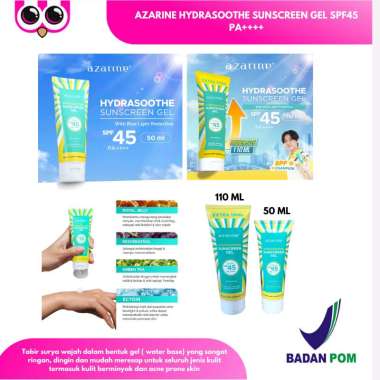 [ SPF 45 ] AZARINE HYDRASOOTHE SUNSCREEN GEL SPF45 PA++++ / TABIR SURYA PELINDUNG WAJAH BY AZARINE K