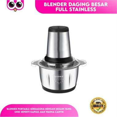 [STAINLESS] BLENDER DAGING BESAR FULL STAINLESS / MEAT GRINDER / FOOD CHOPPER 2 LITER