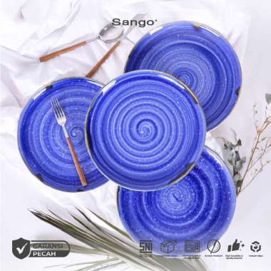 SANGO Set Piring Salad Ultramarine (Isi 4) Blue