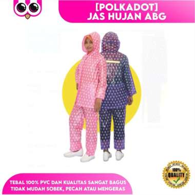 [POLKADOT] JAS HUJAN ABG / JAKET RAIN COAT / ELEPHANT