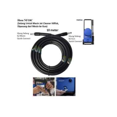 Selang Hose NF10C Compatible for Nilfisk CORE 125 High Pressure Jet Cleaner 10 Meter