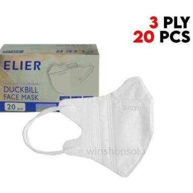 [ ELIER ] BOSON DUCKBILL ISI 20 PCS ] MASKER ELIER DUCKBILL / ELIER 3 PLY PREMIUM MASK