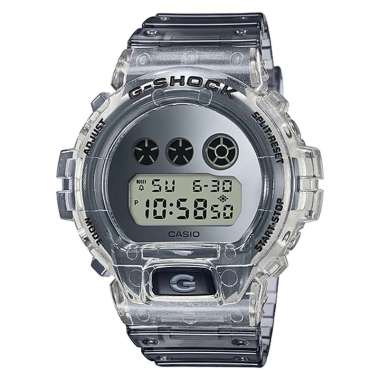 Jam Tangan Pria Casio G-Shock DW-6900SK-1DR Clear Skeleton Series Grey Digital Dial Grey Resin Band