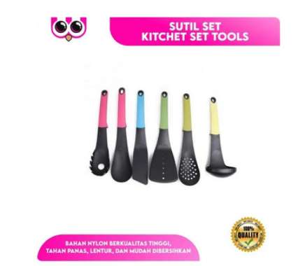 SUTIL SET / KITCHET SET TOOLS/ SUTIL SET PUTAR KUALITAS BAGUS SPATULA