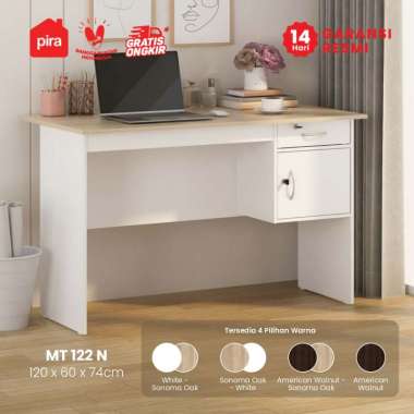 Pira Metropolis - MT 122 N Meja Kerja / Kantor White-Sonoma O