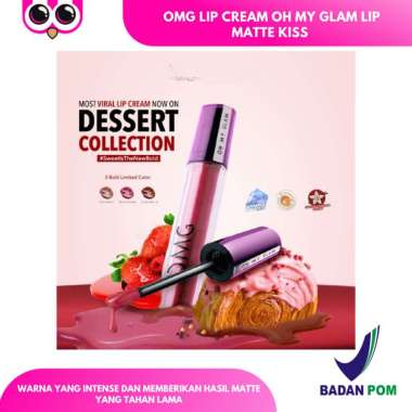 OMG OH MY GLAM MATTE LAST LIPCREAM LIPMATTE CREAM KOSMETIK PEWARNA BIBIR no 12