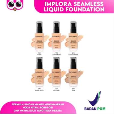IMPLORA SEAMLESS LIQUID FOUNDATION 30ML / ALAS BEDAK CAIR IMPLORA IVORY