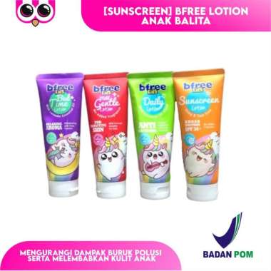 SUNSCREEN BFREE LOTION KIDS 100 ML DAILY MILD GENTLE SUNSCREEN BED TIME / HAND BODY ANAK DAILY HIJAU