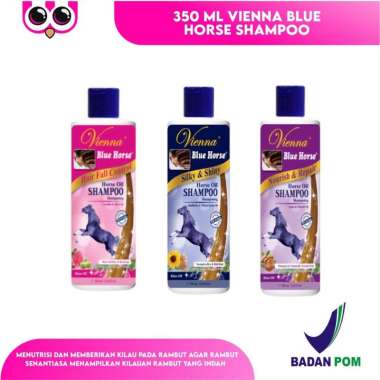 350 ML VIENNA BLUE HORSE SHAMPOO / SAMPO KUDA / HAIRCARE / SAMPO HAIR FALL