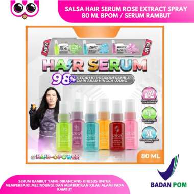 SALSA HAIR SERUM SPRAY 80 ML VITAMIN SERUM RAMBUT HAIR VITAMIN PERAWATAN RAMBUT ROSE