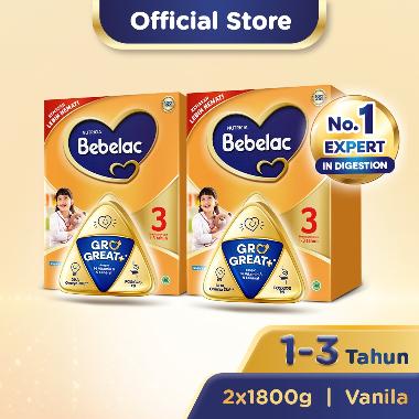 Promo Harga Bebelac 3 Susu Pertumbuhan Vanila 1800 gr - Blibli