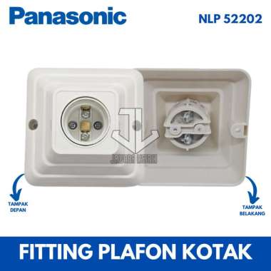 FITTING FITING PLAFON TEMPEL RUMAH SARANG LAMPU PANASONIC E27 KOTAK