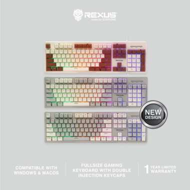 Rexus Keyboard Gaming K9E Cream Brown