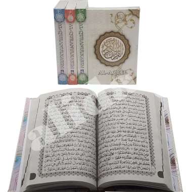Al-Quran Cover Putih Kertas Buram AL-AQEEL DR Alquran Uk sedang A5 Quran Wakaf Coklat