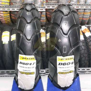 DUNLOP Tire D604 Trailmax Paket Skutik 110.80.14 dan 130.70.13 TAPAK LEBAR 49 Tubeless Dual Purpose 