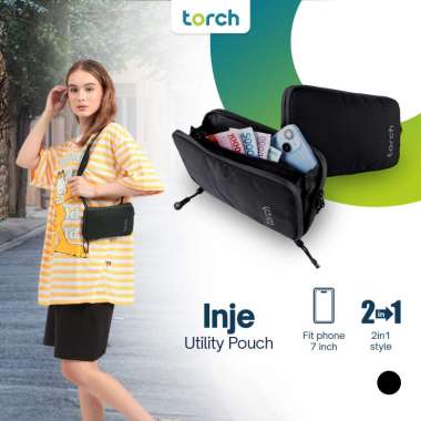Torch Sling Bag Cluth Utility Pouch - Tas Selempang Dompet HP Inje