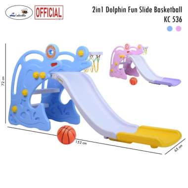 Labeille KC 536 2in1 Dolphin Perosotan Ring Bola Basket Blue