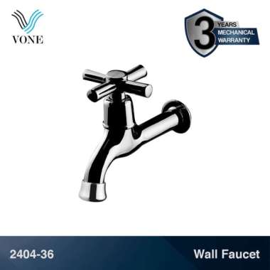 VONE Kran Air Tembok Keran Taman Kamar Mandi Bak Stainless Chrome 2404 2404-36B Chrome