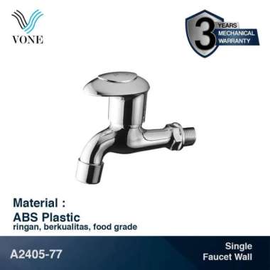VONE Kran Air Tembok Keran Taman Kamar Mandi Bak Plastik ABS Chrome A2405 A2405-77B