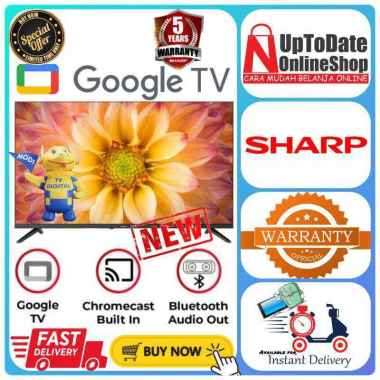 SHARP SMART GOOGLE TV 2K LED 43 INCH FULL HD HDR BLUETOOTH 2T-C43GH3000i C43GH LED SHARP TV TV ONLY
