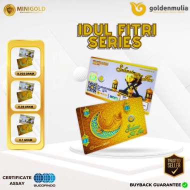 Golden Mulia MINI GOLD Gift Series Idul Fitri 0.025 gr 0.05 gr 0.1 gr 0.1 gram